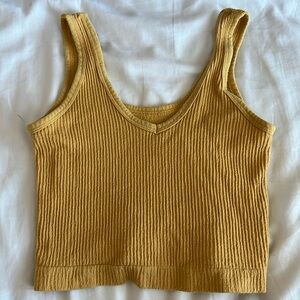 Urban Outfitters yellow crop tank